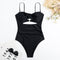 Solid Color Hollowed Twist One-piece Swimsuit