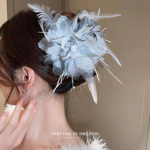 French Style Feather Hair Clip