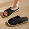 Cross Wide Line Solid Slippers