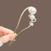 Pearl Fringed U-shaped Hairpin