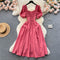 Fairy Square Collar Pleated Dress