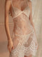 See-through Embroidered Lace Slip Dress