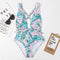 Strap-on Printed One-piece Swimsuit