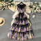 Elegant Sleeveless Floral Layered Dress