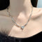 Heart-shaped Stone Clavicle Necklace