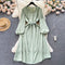 Loose-fitting Draped Fairy Midi Dress