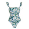 Ruffled Floral One-piece Swimwear&Skirt 2Pcs