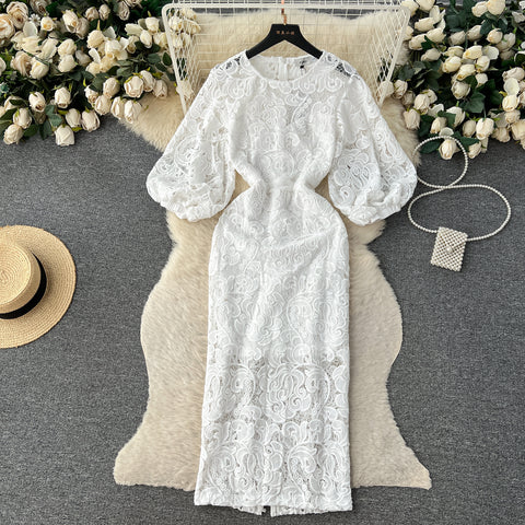 French Style Embroidery Lace Dress