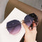 Polygonal Rimless Light Color Sunglasses