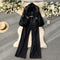 Courtly Bubble Sleeve Embroidery Jumpsuit