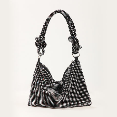 Rhinestone Studded Knotted Handbag