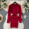 Solid Color Delicate Knitted Dress