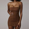 Simple Design Mesh Bottoming Dress