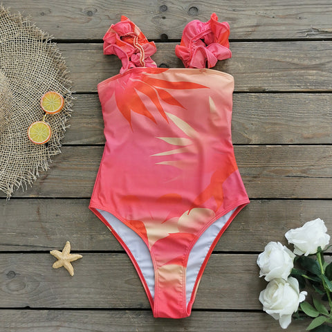 Floral One-piece Swimwear&Skirt Mori 2Pcs