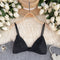 Chic Glossy Sequin Lingerie Top
