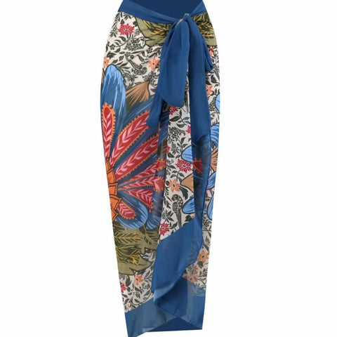 Ethic Floral One-piece Swimwear&Mesh Skirt
