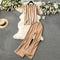 Striped Sweater&Wide-leg Trousers Knitted 2Pcs