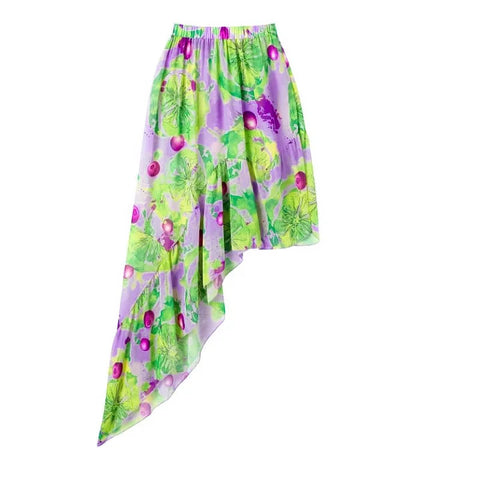 Floral Swimwear&Skirt with Detachable Sleeves