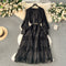 French Style Hollowed Lace Ruffled Dress