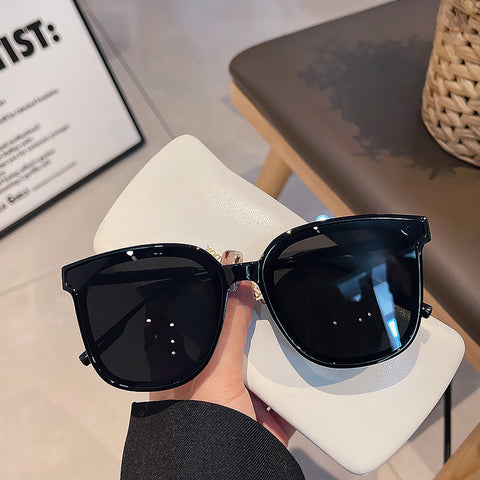 High-end Black Round Frame Sunglasses
