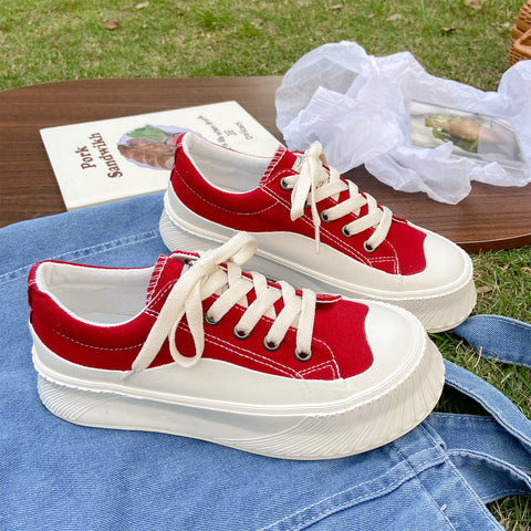 Chic Thick-sole Canvas Board Shoes