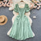 Fairy Square Collar Pleated Dress