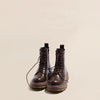 Vintage Side-zipped Lace-up Martin Boots