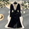 Vintage Sequin Beaded Black Dress