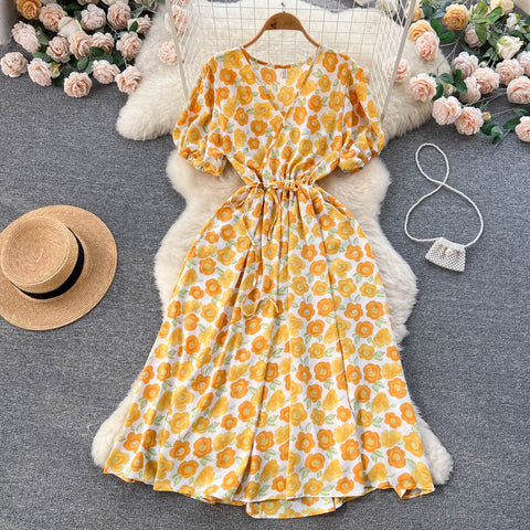 Mori Floral Chiffon A-line Dress
