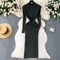 French Style Slim-fitting Knitted Dress