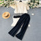 Loose-fitting Sweater&Wide-leg Trousers 2Pcs