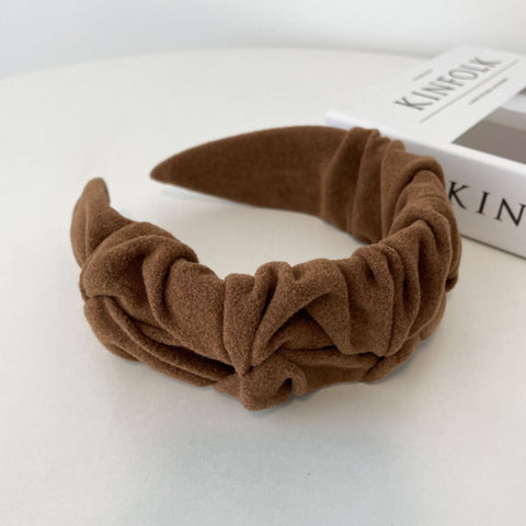 French Style Pleated Corduroy Hairbands