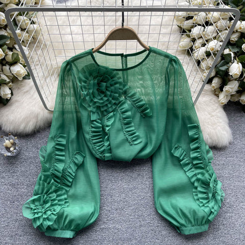 Sweetie 3d Floral Chiffon Top
