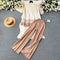 Loose-fitting Sweater&Wide-leg Trousers 2Pcs