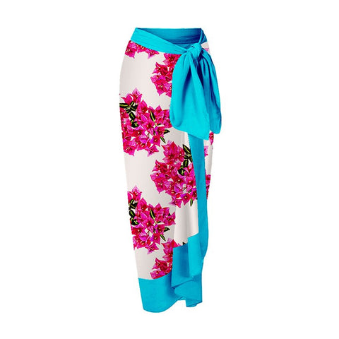 Ruffled One-piece Swimwear&Skirt Floral 2Pcs