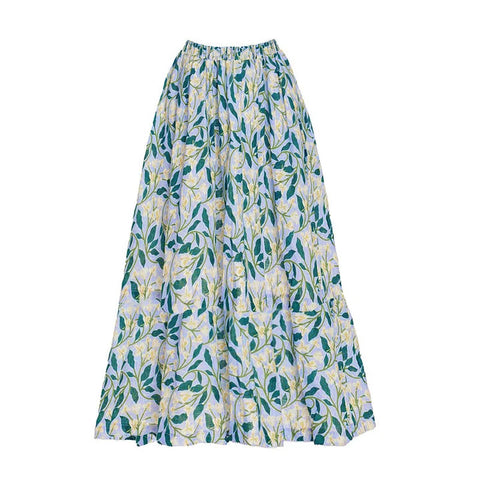 Ruffled Floral One-piece Swimwear&Skirt 2Pcs