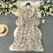 Fairy Lace-up Floral Chiffon Dress