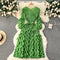 Irregular Design 3d Ruffled Dress