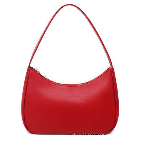 Simple Design Solid Color Underarm Bag
