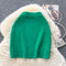 Simple Design Solid Color Knitted Skirt