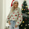 Furry Santa Claus Embroidered Sweater