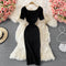 Vintage Solid Bodycon Knitted Dress