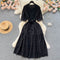 French Style Hollowed Embroidery Lace Dress