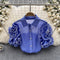 Courtly Ruffled Sleeve Mesh Blouse