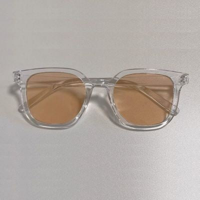 Vintage Square Chunky Frame Colored Sunglasses