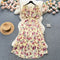 Oil Painting Floral Chiffon Dress