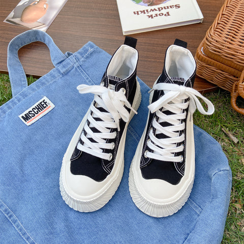 Chic Thick-sole Canvas Board Shoes