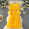 Irregular Design 3d Ruffled Dress