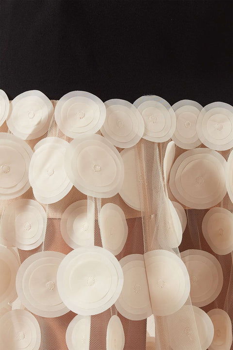 Circular Mesh Patchwork Bustier Dress