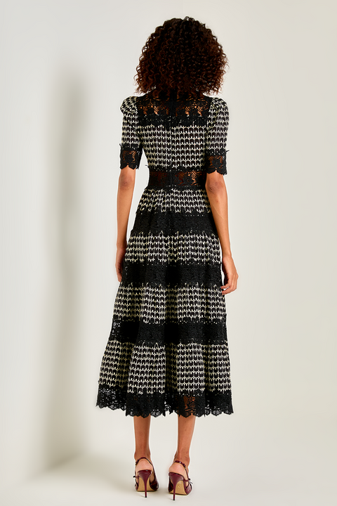 Delicate Hollowed Embroidery Lace Dress